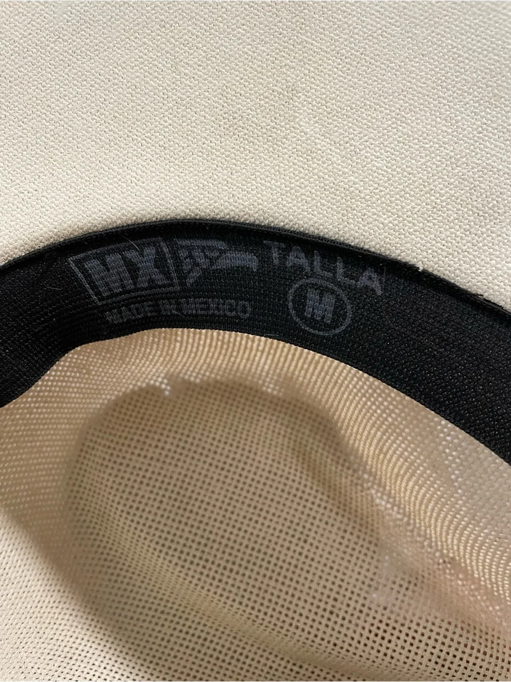MX Mexico cream woven straw fedora hat black band hand painted sunflowers MEDIUM